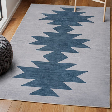 Chayton Minimalist Geometric Machine-washable Area Rug